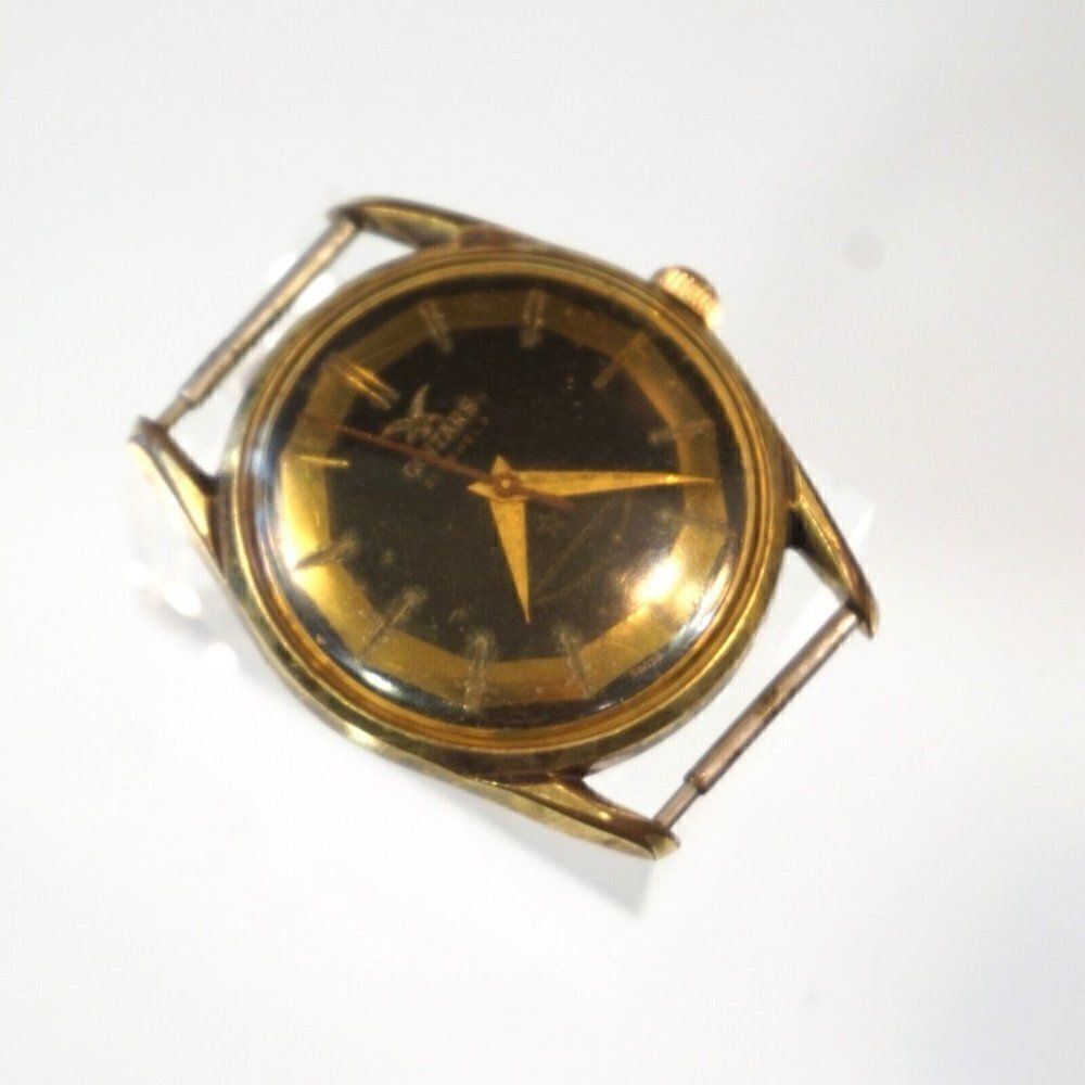 Vintage Gintars 21 Jewels Gold Filled Swiss Watch Metin Yildiz For Parts Repair - Picture 2 of 12